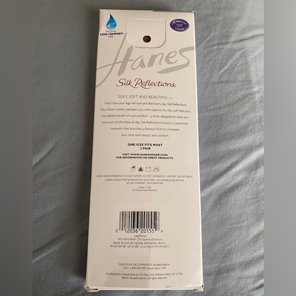 Hanes Silk Reflections knee highs, 2 pair - Picture 2 of 3